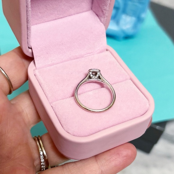 14KT White Gold Approx. 1CTW Natural Mined Diamond Cushion Halo Engagement Ring - Picture 9 of 12